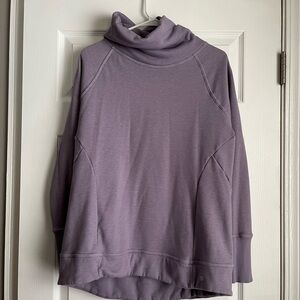Women's Purple Cowl Neck Sweatershirt